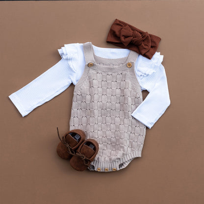 Modal Ribbed Headwrap | Chocolate 0-3 yrs