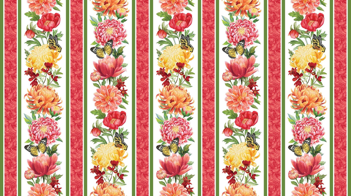 Northcott - Morning Blossom - Rayures de bordure
