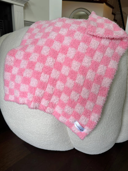 Doudou à carreaux fantaisie en coton