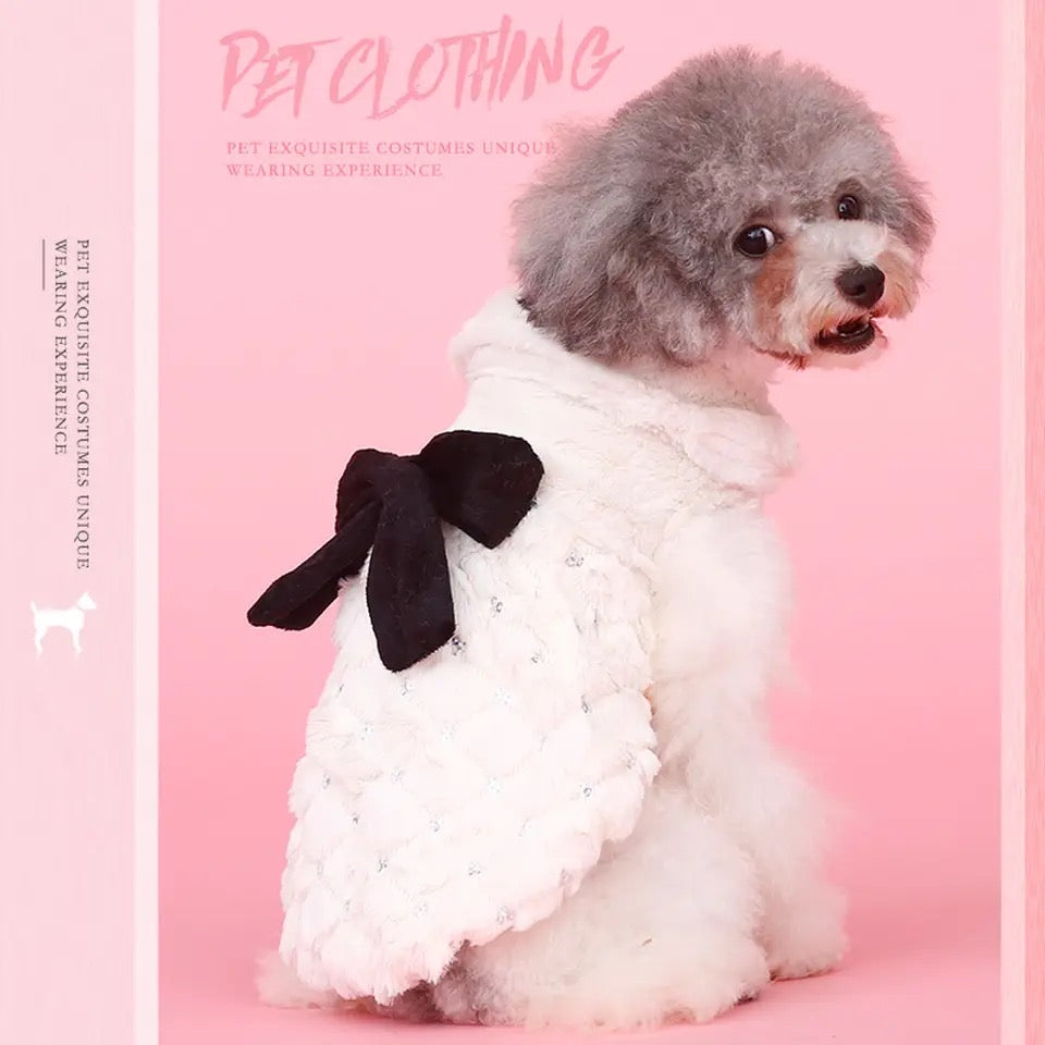 Manteau pour chien Winter Wonderland en fourrure | Vêtement d'extérieur chaud pour chien pour l'hiver
