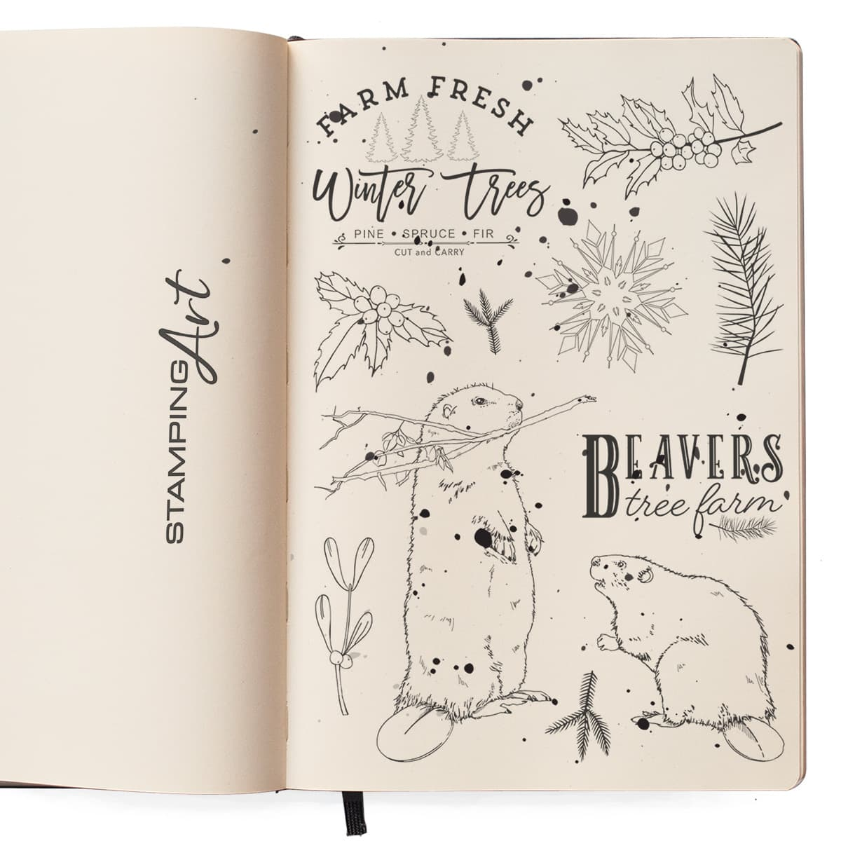 Ciao Bella Clear Stamp Set 15x20 cm Beavers Tree Farm