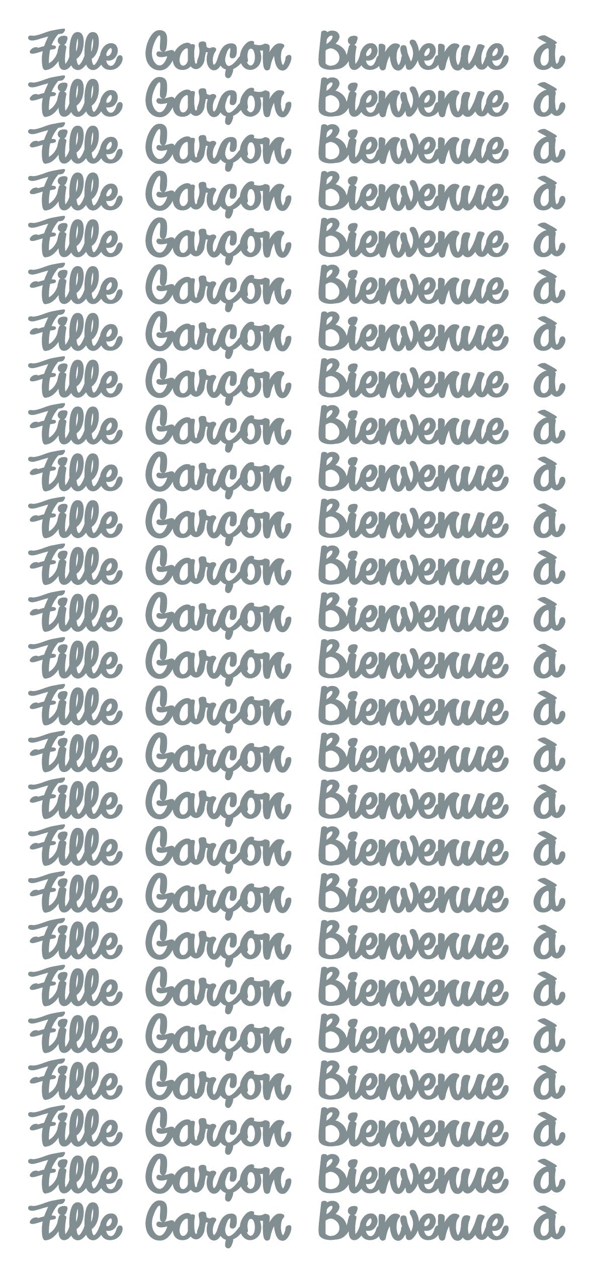 Peel Off Stickers - Fille Garçon Bienvenue