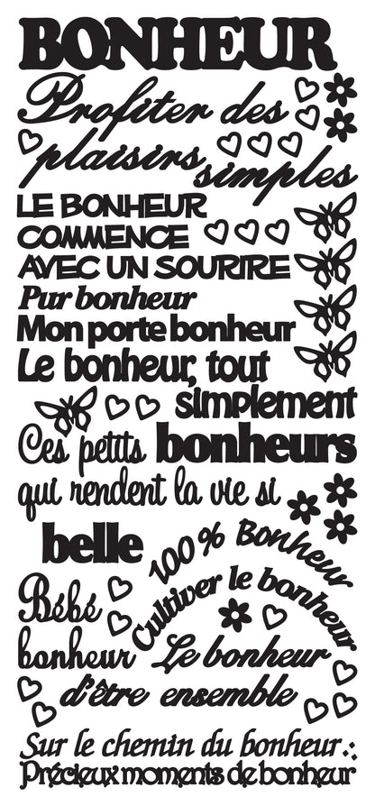 Stickers à décoller - Bonheur