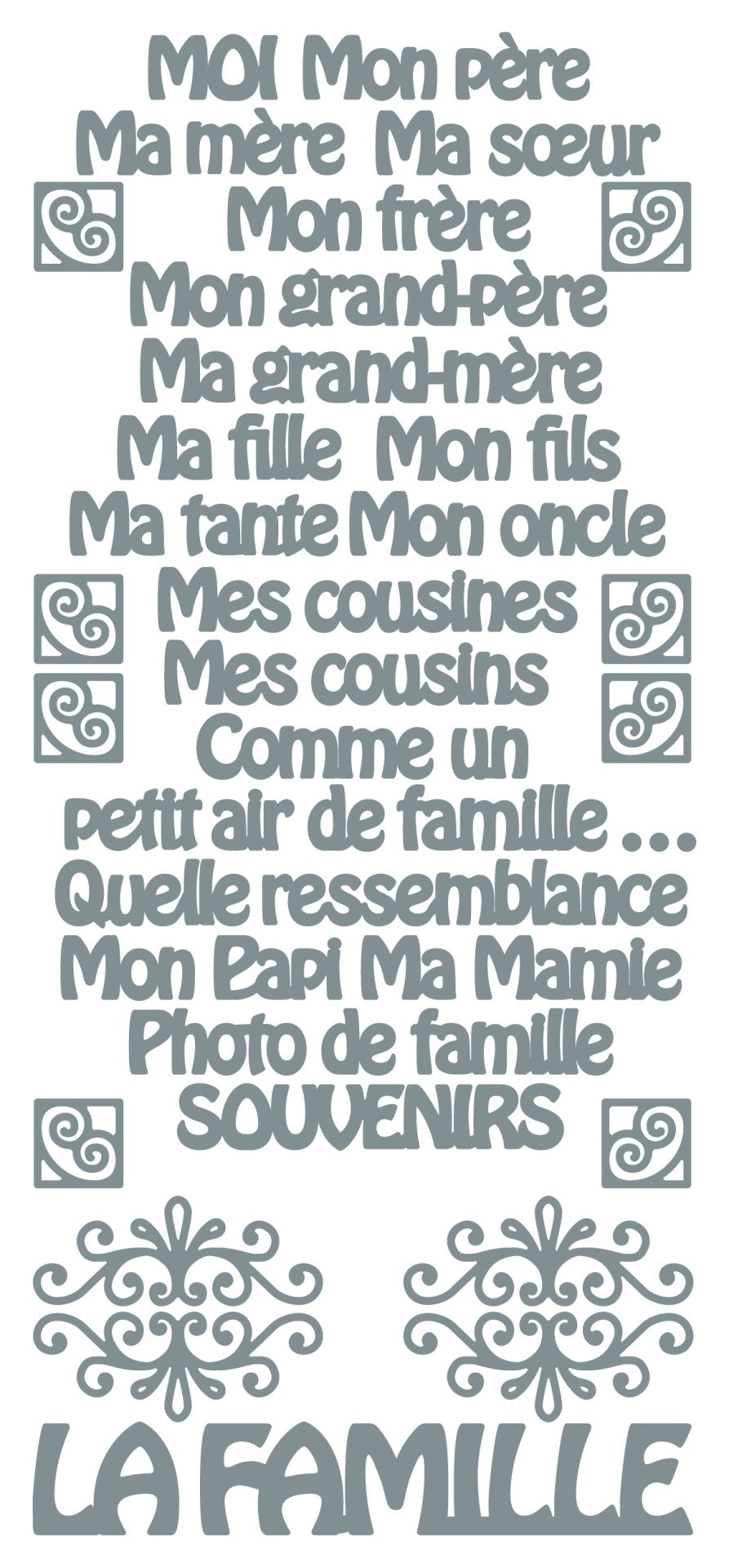 Peel Off Stickers - La Famille