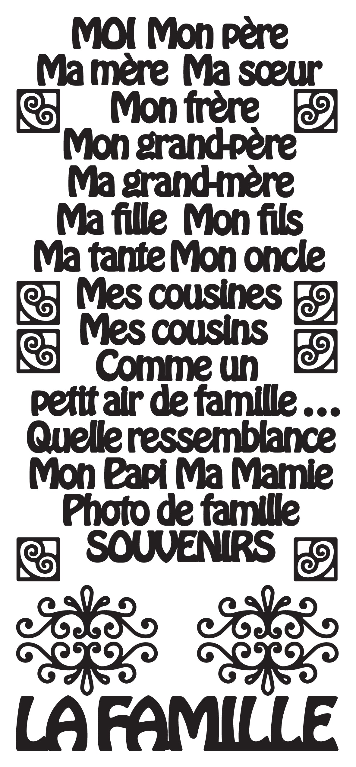 Peel Off Stickers - La Famille