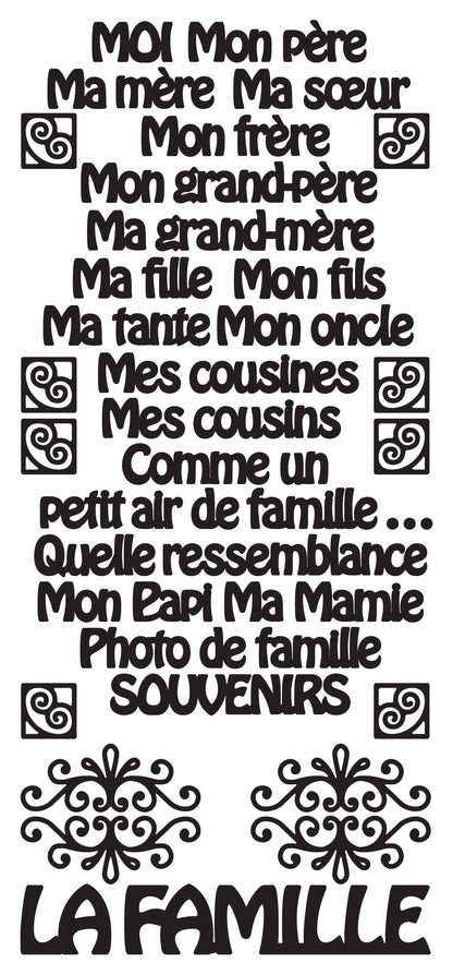 Peel Off Stickers - La Famille