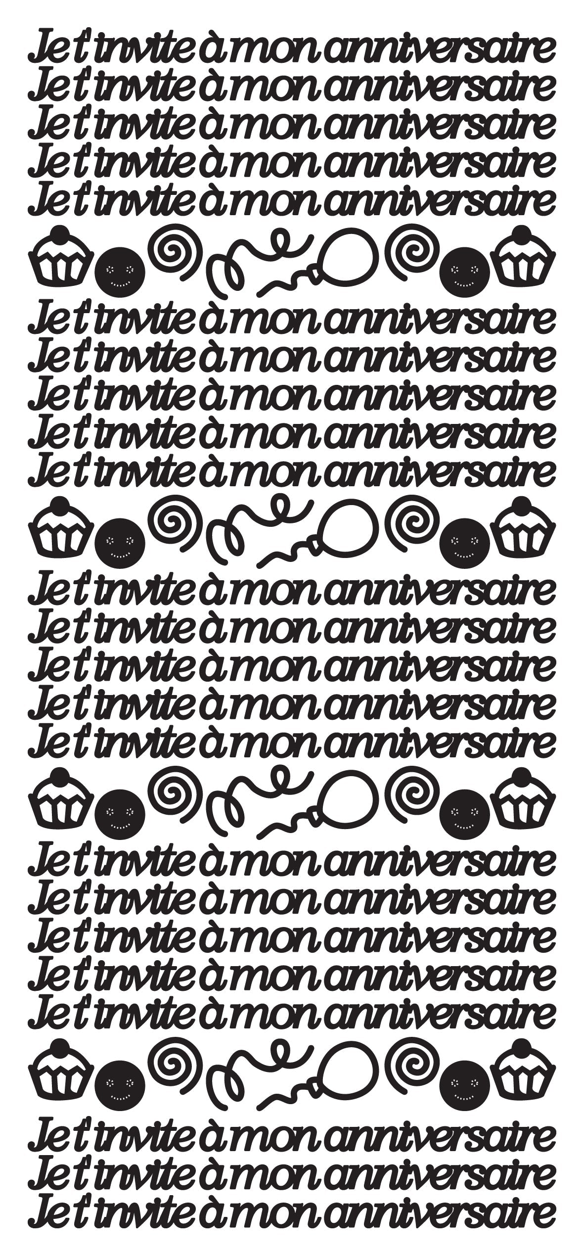 Peel Off Stickers - Je t' invite