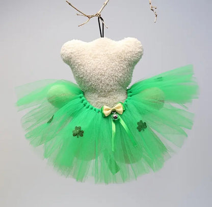 Saint Patrick’s Day Tutu and Bow – Festive Luxury Dog Outfit