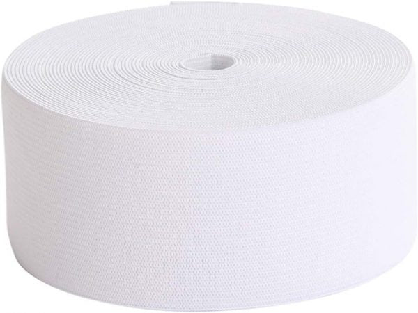 Élastique blanc de 2 po – 60 % polyester/40 % caoutchouc