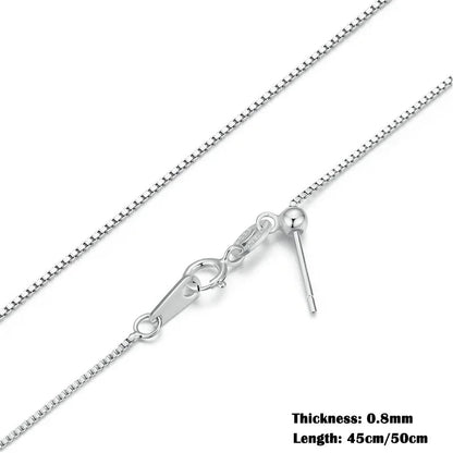 Timeless Elegance: 925 Sterling Silver Adjustable Necklace Chain For Women