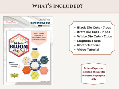 Craftreat Scrapbook - Folio Vierge Pliable Hexagonal