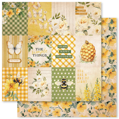 Collection de papiers 15x15 Abeilles & Papillons 33558