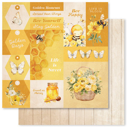Collection de papiers « Bees & Butterflies Basics » 12x12 33561