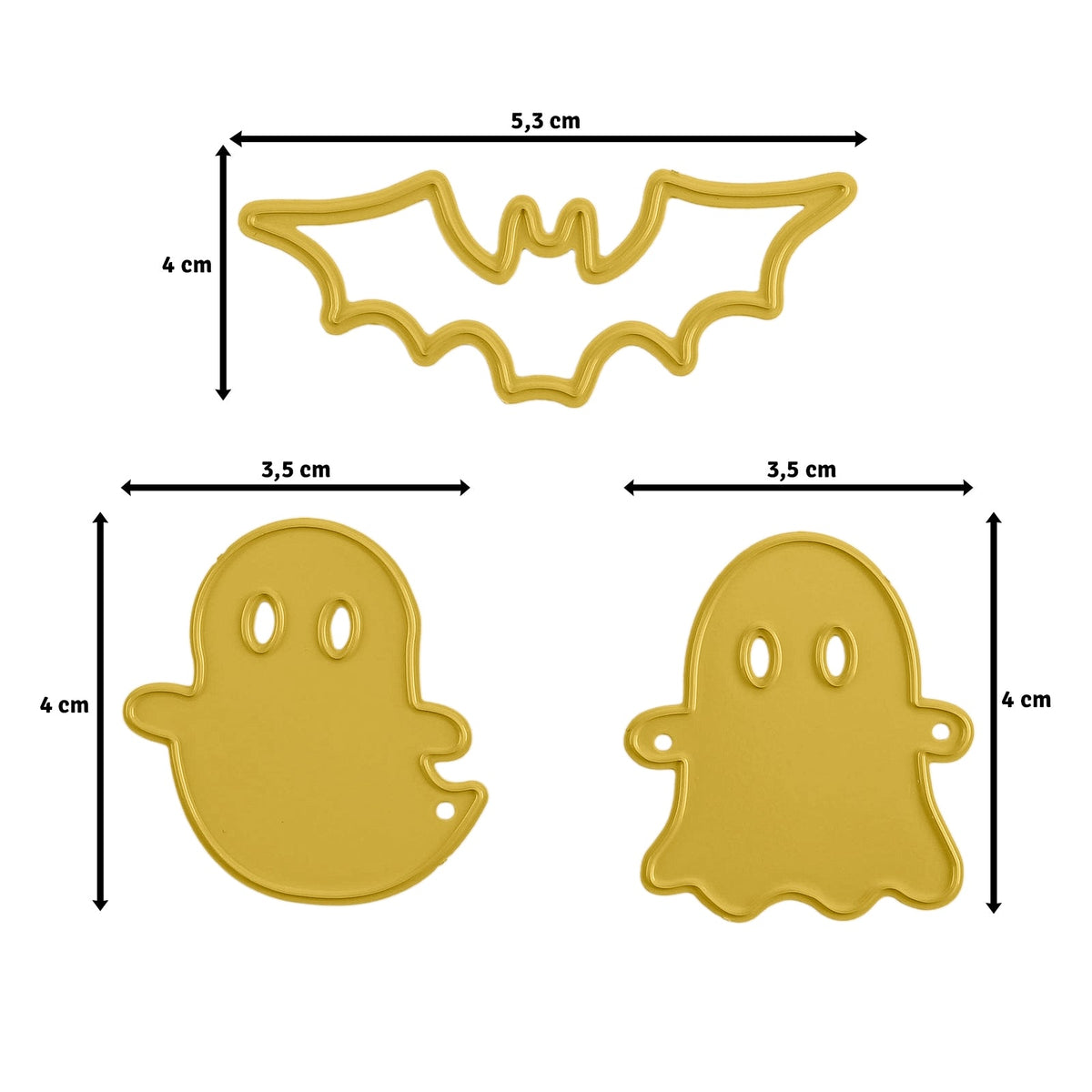 Vaessen Creative • Matrices de découpe et gaufrage Fantôme et Amis Chauves-souris 3 pièces