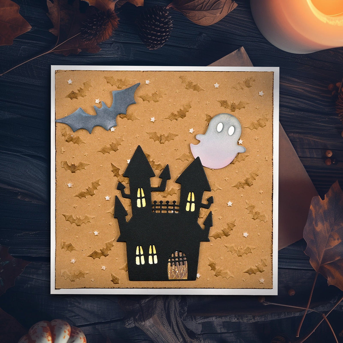 Vaessen Creative • Matrices de découpe et gaufrage Fantôme et Amis Chauves-souris 3 pièces