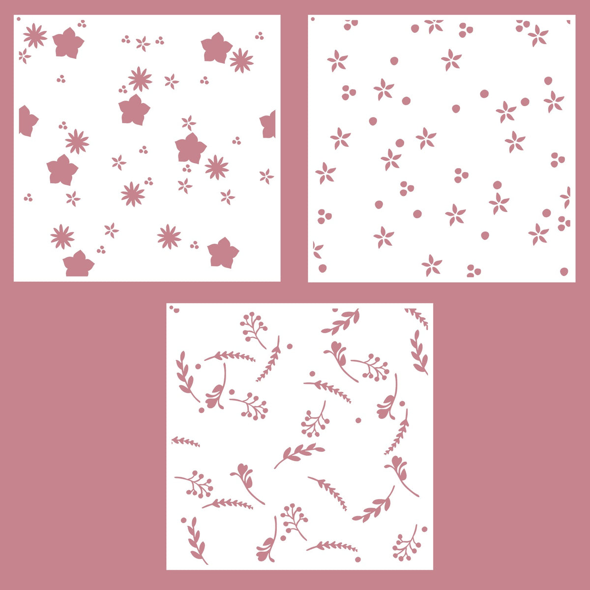 Vaessen Creative • Pochoirs multicouches Fleurs 15x15cm