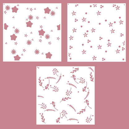Vaessen Creative • Pochoirs multicouches Fleurs 15x15cm