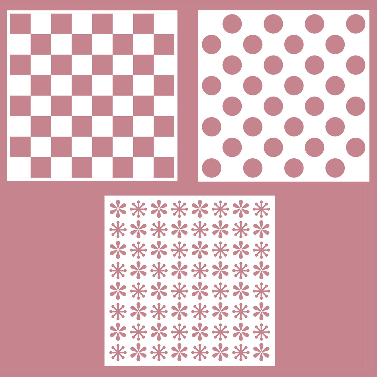 Vaessen Creative • Layered Stencils Checked Pattern 15x15cm