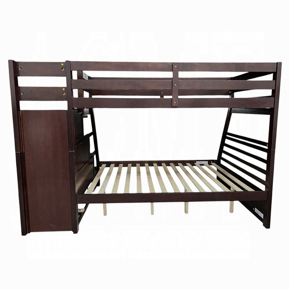 Mojo Twin/Full Bunk Loft Bed W/Trundle & Storage - Espresso