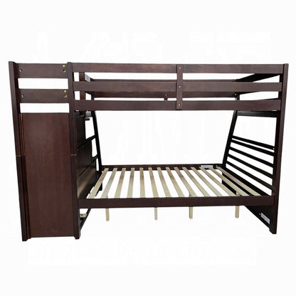 Mojo Twin/Full Bunk Loft Bed W/Trundle & Storage - Espresso