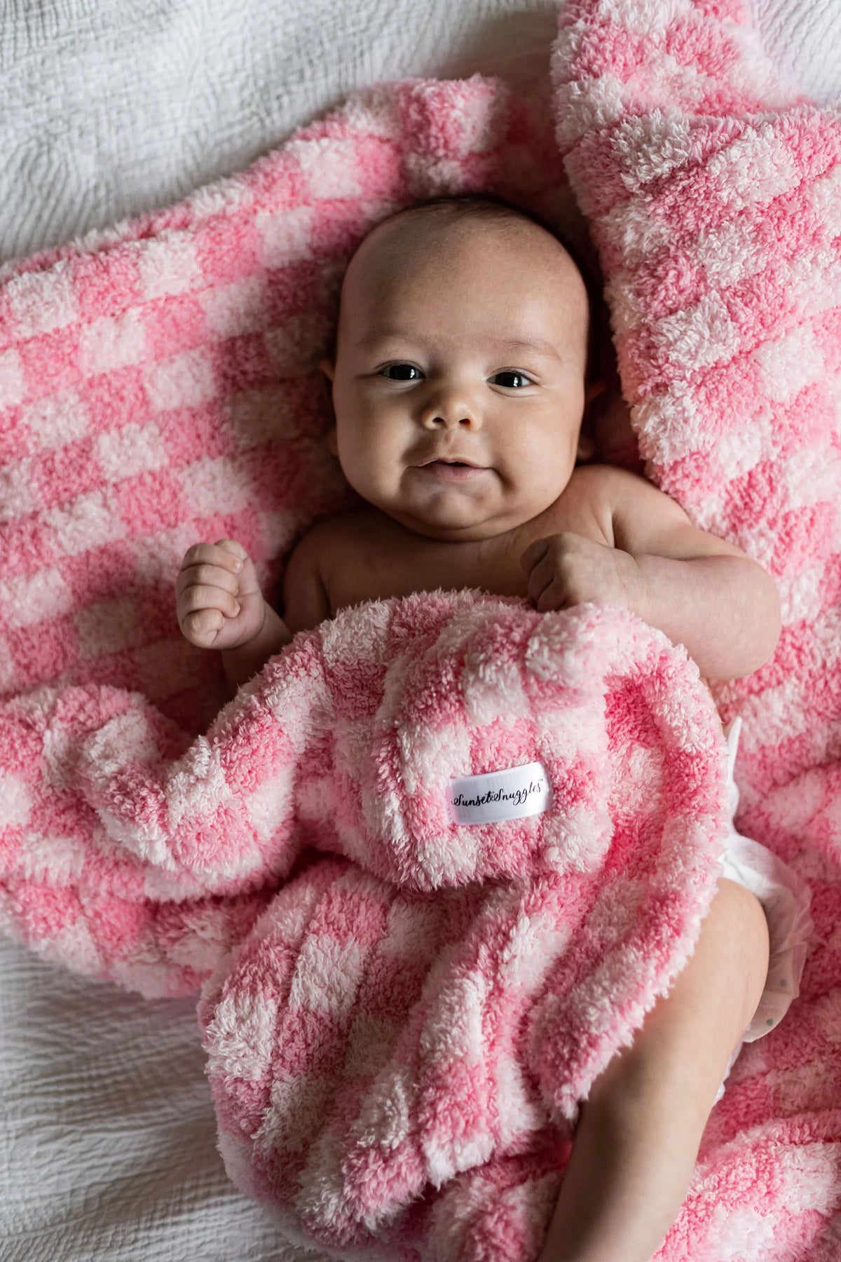 Cotton Candy Check Print Toddler Blanket