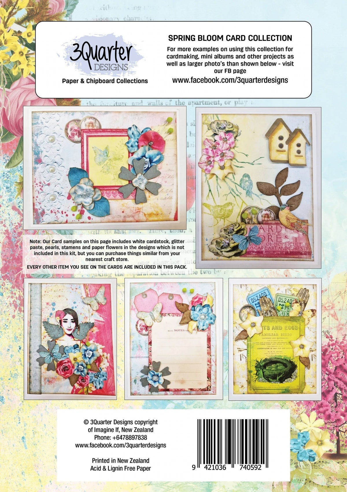 3Quarter Designs - Collection de cartes - Fleurs du printemps