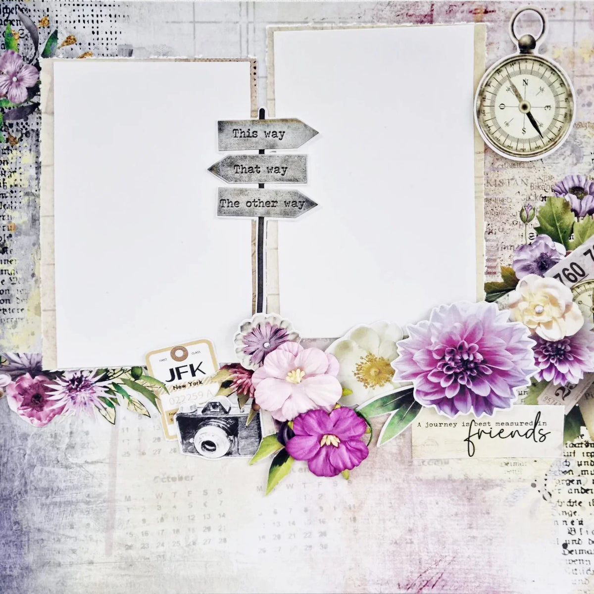 3Quarter Designs - Pack de papiers 30,5 x 30,5 cm - Carte postale illustrée