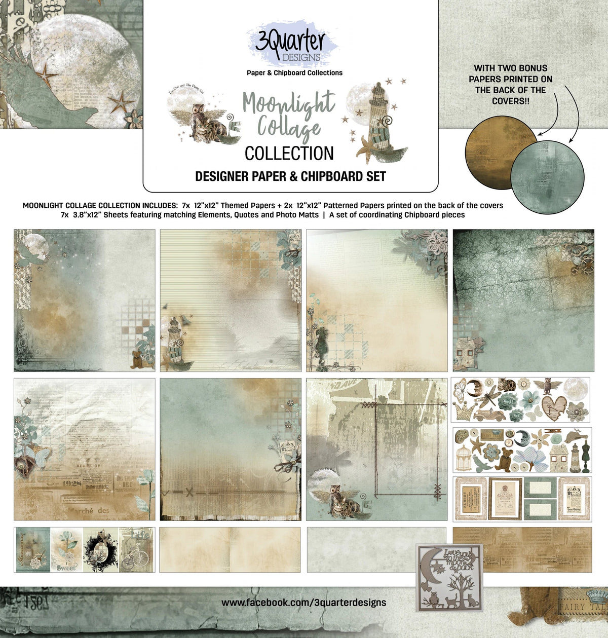 3Quarter Designs - Collection Scrapbooking - Moonlight Collage