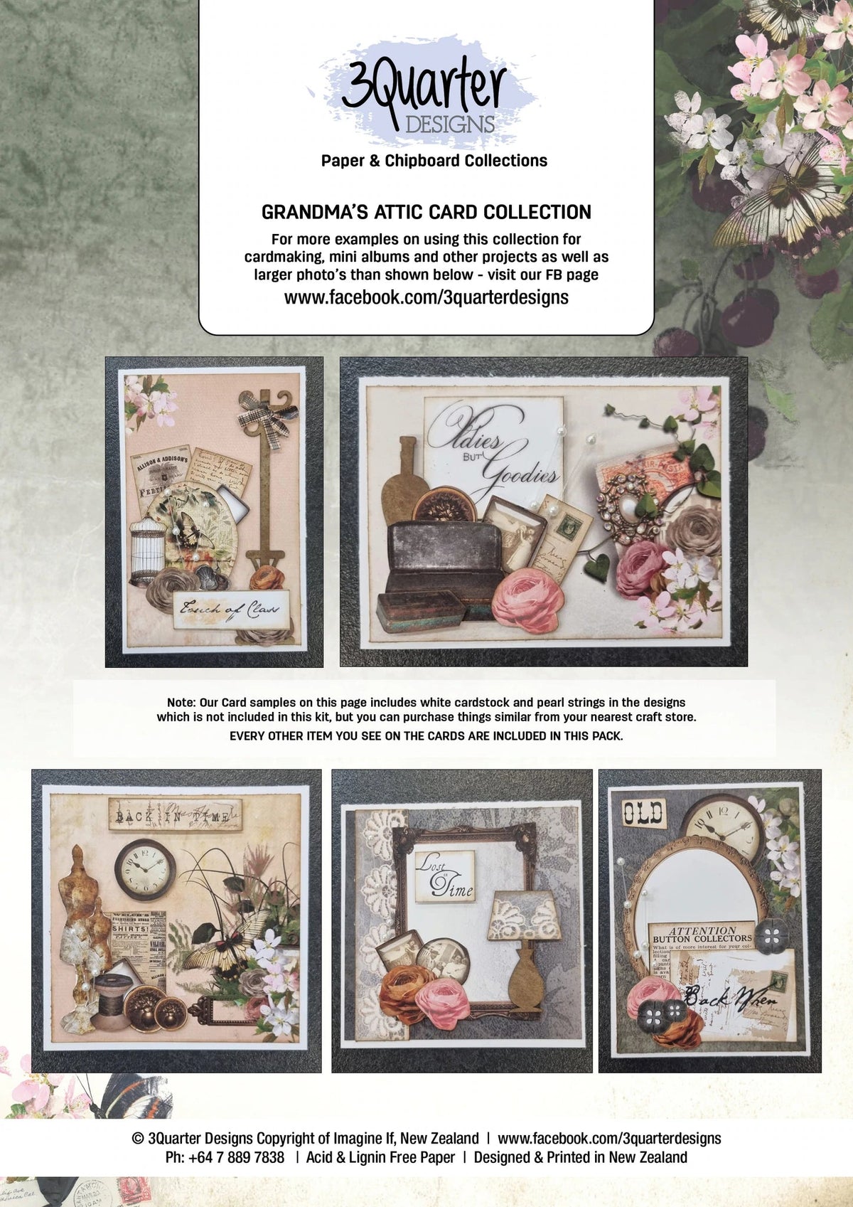 3Quarter Designs Collection de cartes Le grenier de mamie