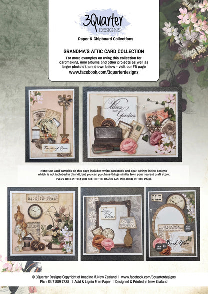 3Quarter Designs Collection de cartes Le grenier de mamie