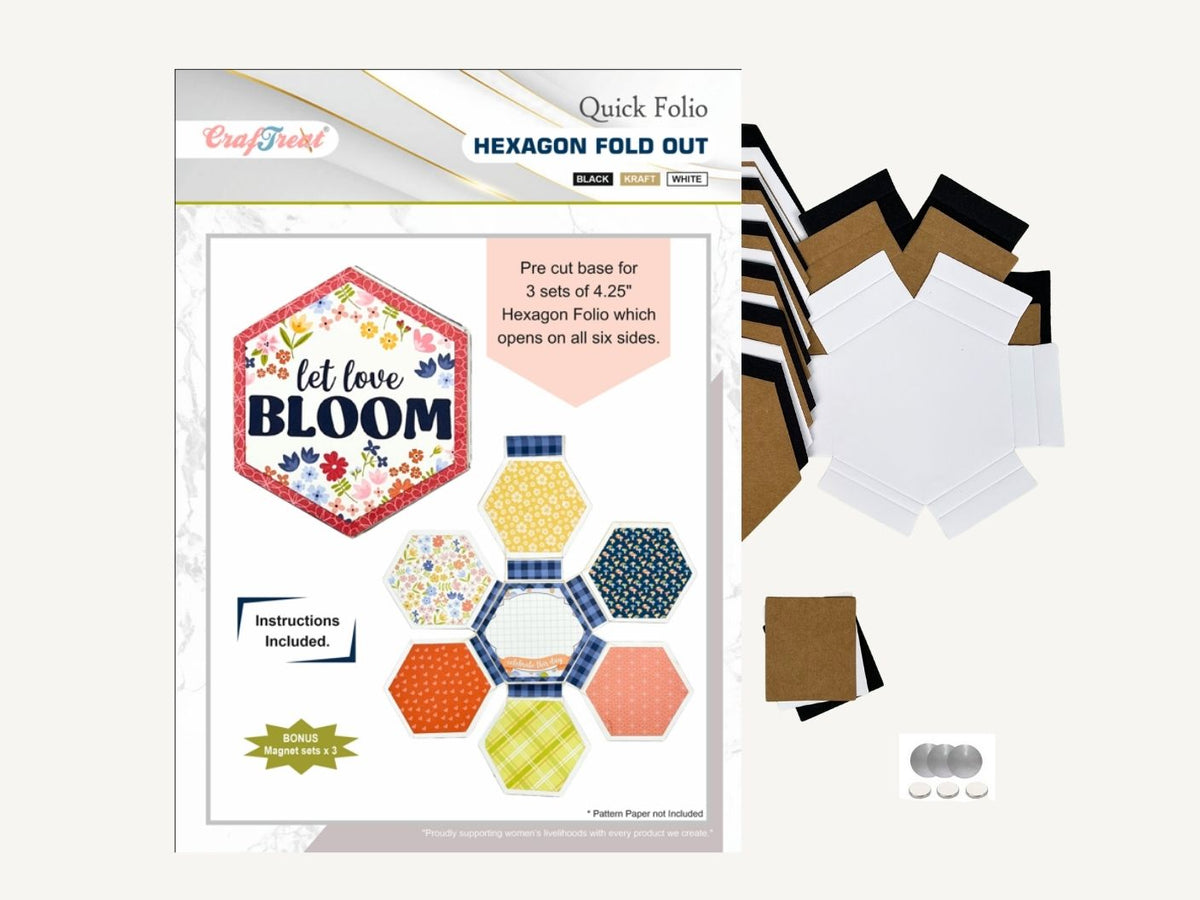 Craftreat Scrapbook - Folio Vierge Pliable Hexagonal