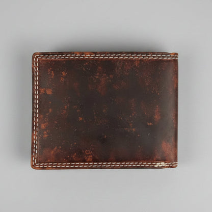 Men’s Cow Leather Canada Embossed Bifold Wallet