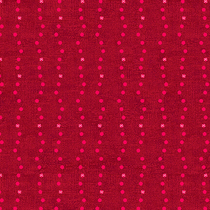 Stof - Basically -  4512-828 - Red Dotted Lines