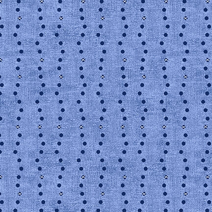 Stof - Basic - 4512-830 - Lignes pointillées bleu clair
