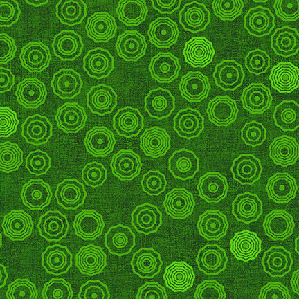 Tissu - Basique - 4512-853 - Cercles géométriques verts