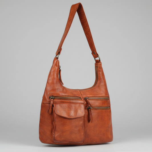 MET Premium Leather Shoulder Bag. Everyday Urban Hobo