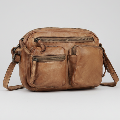 MET Premium Leather Crossbody Bag. Compact Utility Explorer