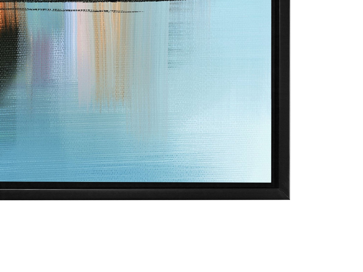 Art mural - Nuances de bleu abstrait - Toile d'art - Vernis RVB #4836-105