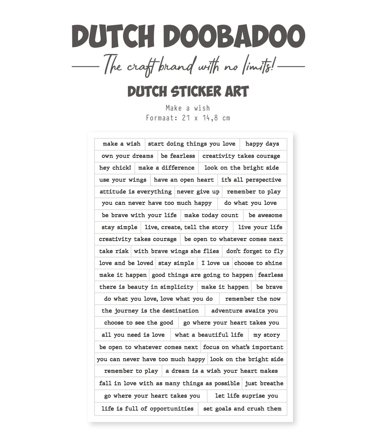 Dutch Doobadoo DDBD Sticker A5 Joyeux Printemps 1