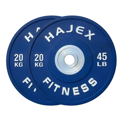 Plaques de pare-chocs HAJEX Olympic Competition Steel Hub colorées - 15, 25, 35, 45, 55 LB