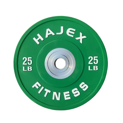 Plaques de pare-chocs HAJEX Olympic Competition Steel Hub colorées - 15, 25, 35, 45, 55 LB