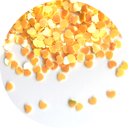 Yellow heart Glitter