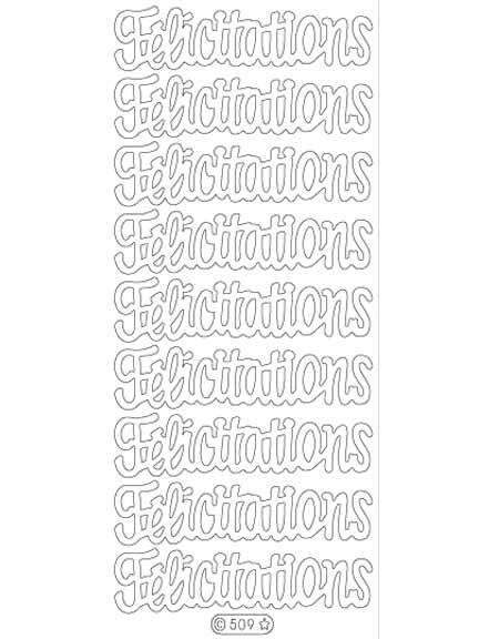 Autocollants décoratifs - Félicitations