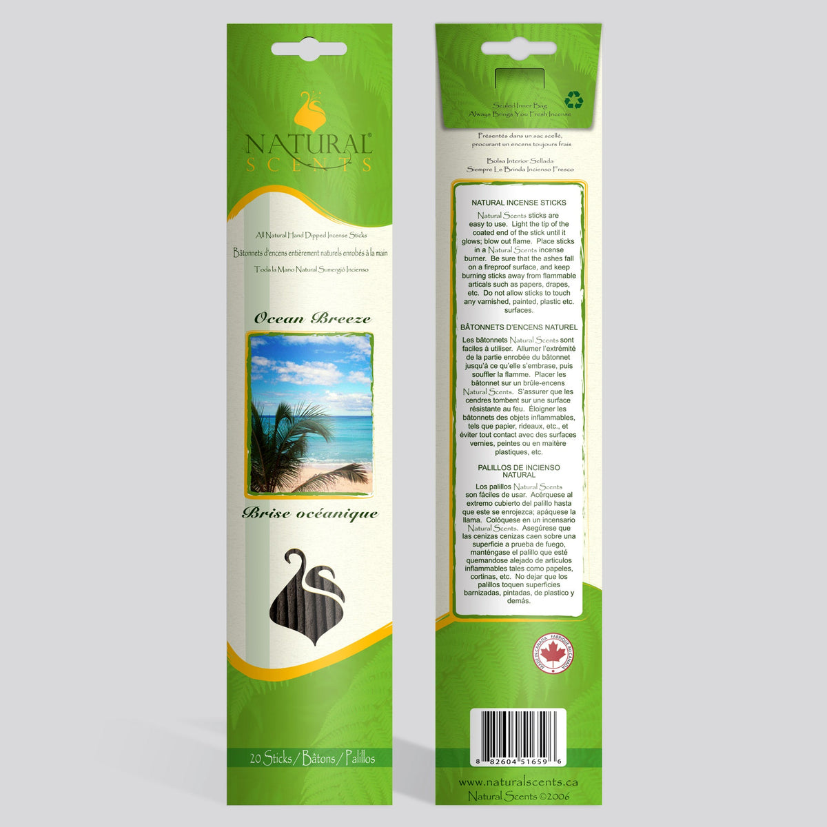 Bâtonnets d'encens Brise Océane Natural Scents