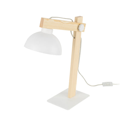 OSLO White Scandinavian Table Lamp for Bedroom & Nightstand