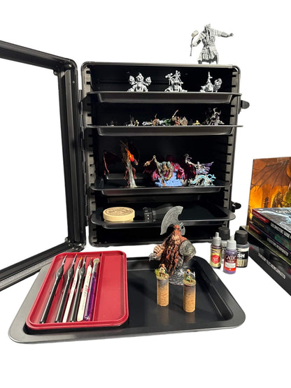 EVORETRO Miniatures Display Case with 5 Magnetic Trays