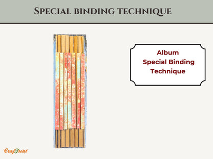 CrafTreat Scrapbook Blanks - Livret en accordéon à charnière - Noir