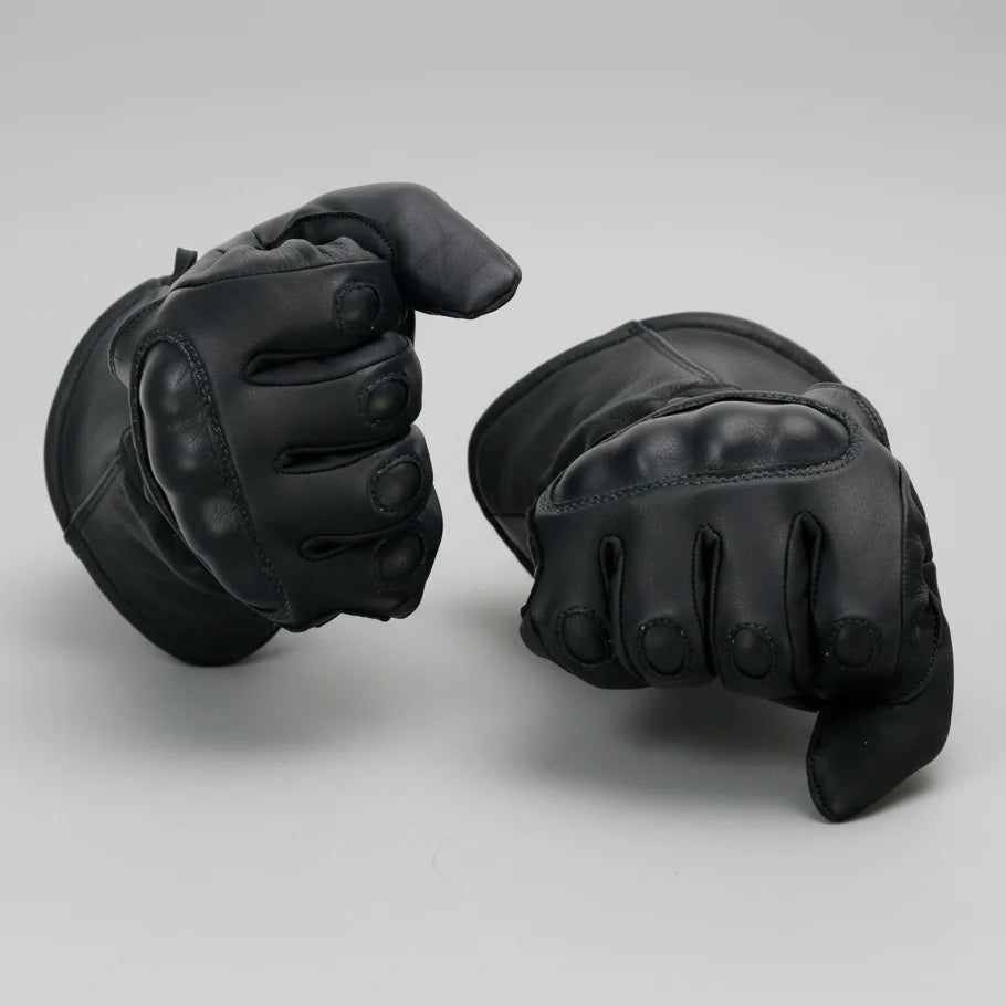 Open Road Men's Armored Gauntlet Leather Motorcycle Gloves