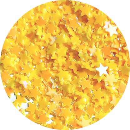Yellow 5 pointed Star Glitter