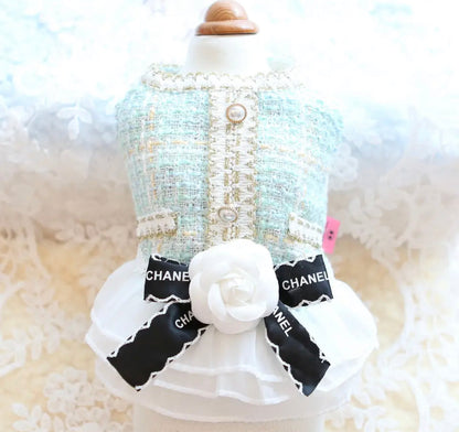 Robe pour chien Coco Chewnel | Robe tutu en tweed pour chien